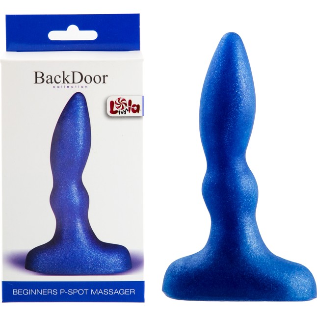 Синий анальный стимулятор Beginners p-spot massager - 11 см - Back Door Collection. Фотография 2.
