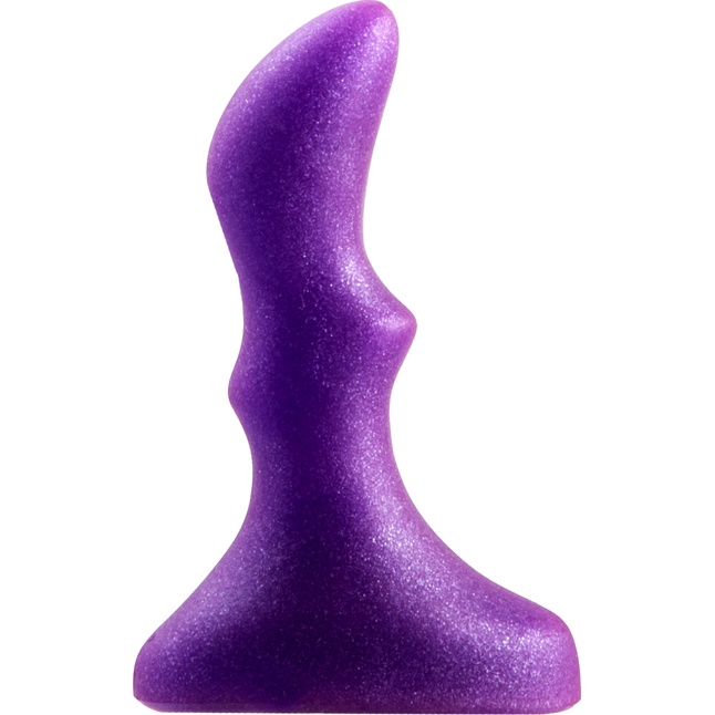 Фиолетовый анальный стимулятор Small ripple plug - 10 см - Back Door Collection