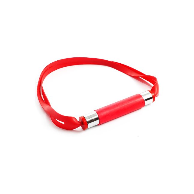 Красный латексный кляп с трубкой - Passion Line