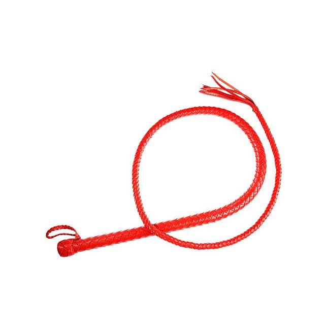 Красный кожаный кнут - 130 см - BDSM accessories