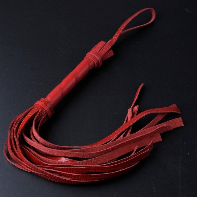 Красная мини-плеть - 40 см - BDSM accessories