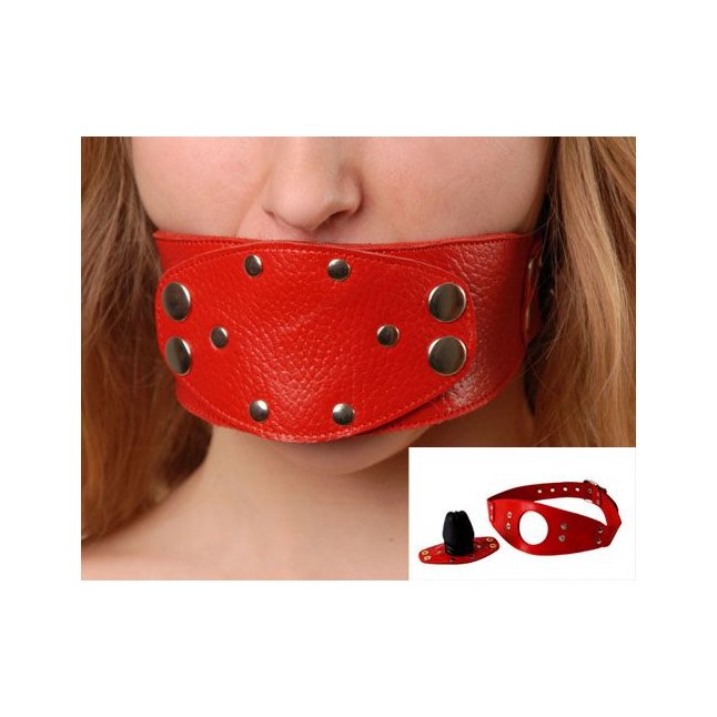 Красный разборный кляп - BDSM accessories