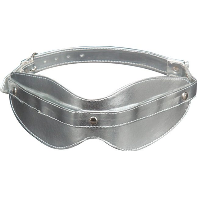 Серебристая маска на глаза - BDSM accessories. Фотография 2.