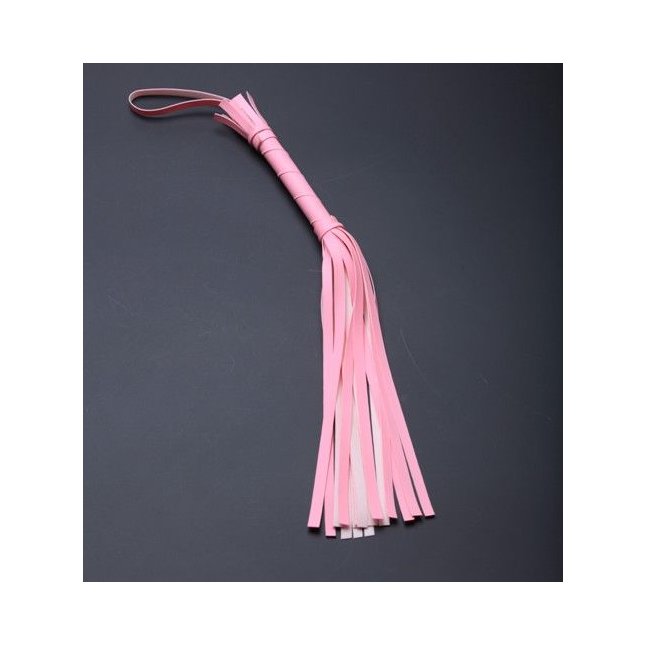 Розовая мини-плеть - 40 см - BDSM accessories