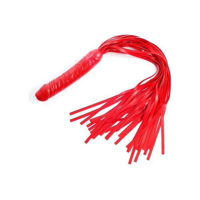 Красная многохвостая плеть Ракета - 60 см - Passion Line