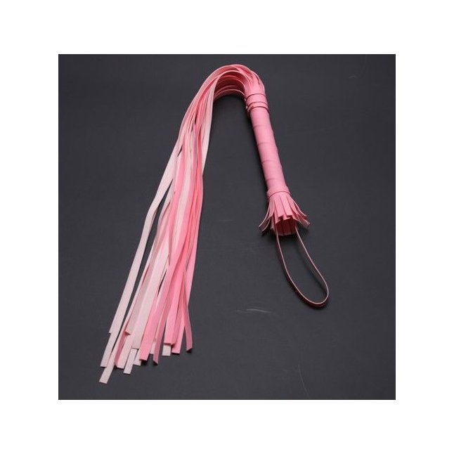Розовая плеть-многохвостка - 65 см - BDSM accessories
