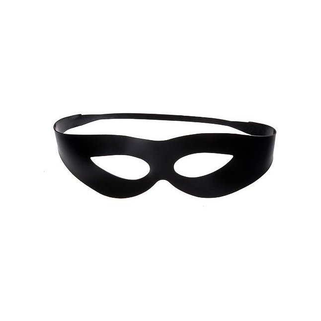Чёрная латексная маска с прорезью для глаз - BDSM accessories