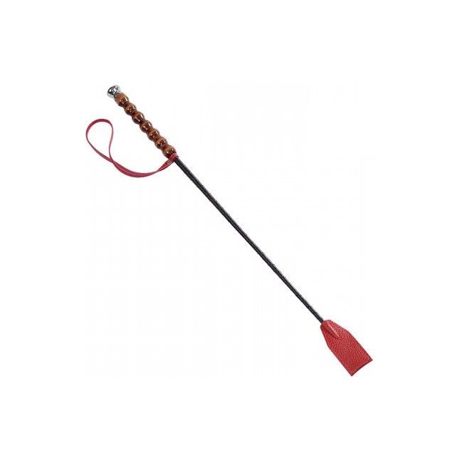 Красный стек с фигурной рукоятью - 60 см - BDSM accessories