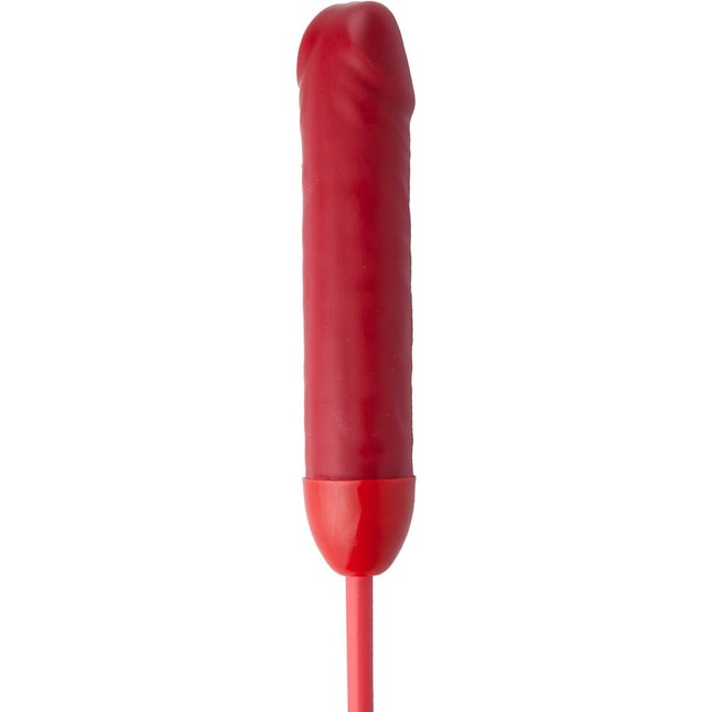 Красный стек с фаллосом вместо ручки - 62 см - BDSM accessories. Фотография 4.