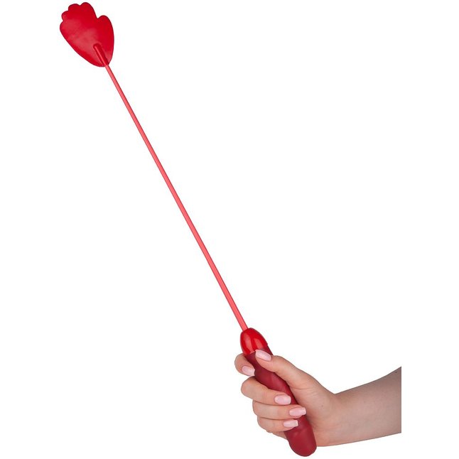 Красный стек с фаллосом вместо ручки - 62 см - BDSM accessories. Фотография 6.