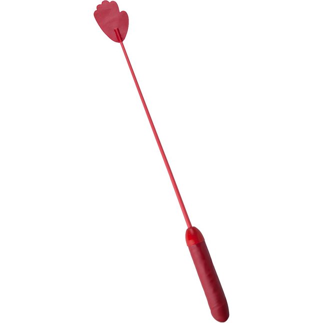 Красный стек с фаллосом вместо ручки - 62 см - BDSM accessories