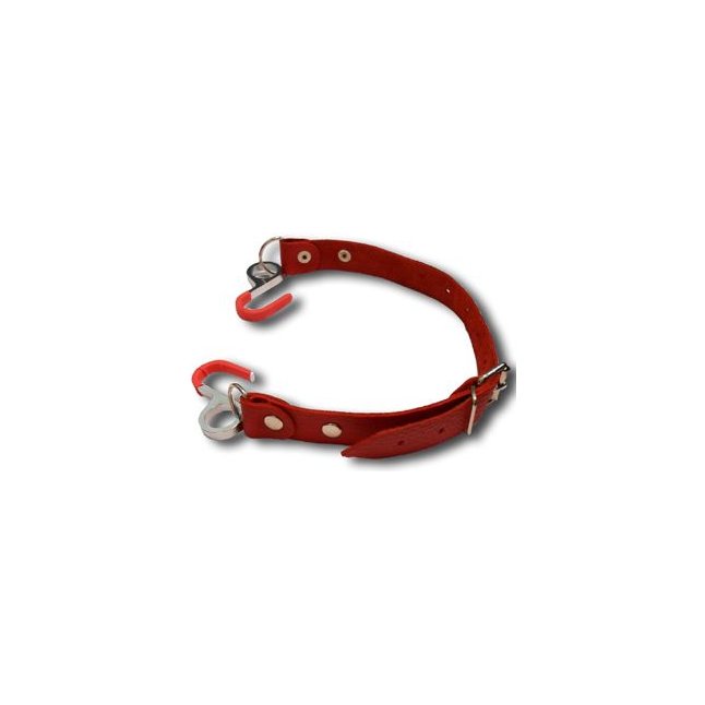 Красный кляп с крючками Вечная улыбка - BDSM accessories. Фотография 2.