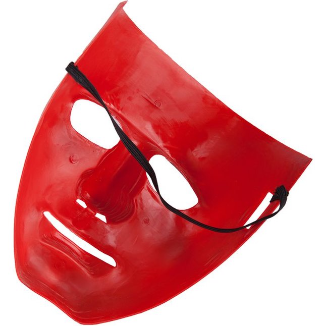 Красная маска из пластика - BDSM accessories. Фотография 3.