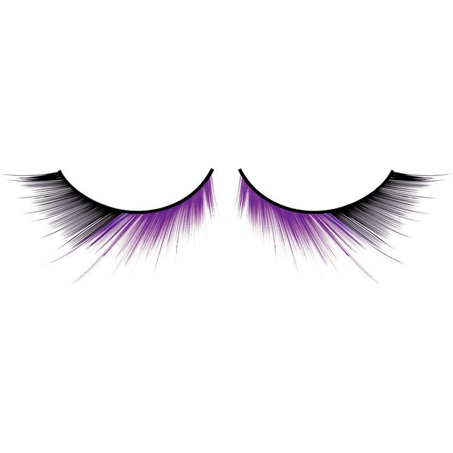 Чёрно-фиолетовые ресницы-перья - Eyelashes Collection
