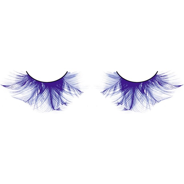 Голубые пушистые ресницы-перья - Eyelashes Collection