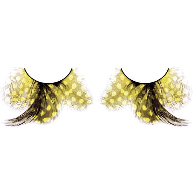 Жёлтые ресницы-перья - Eyelashes Collection