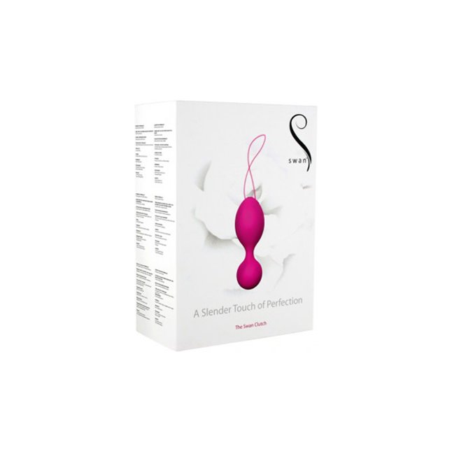 Розовые перезаряжаемые вагинальные шарики Swan Clutch с вибрацией - Swan