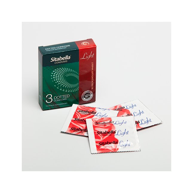 Презервативы Sitabella Light с возбуждающим эффектом и точками - 3 шт - Sitabella condoms