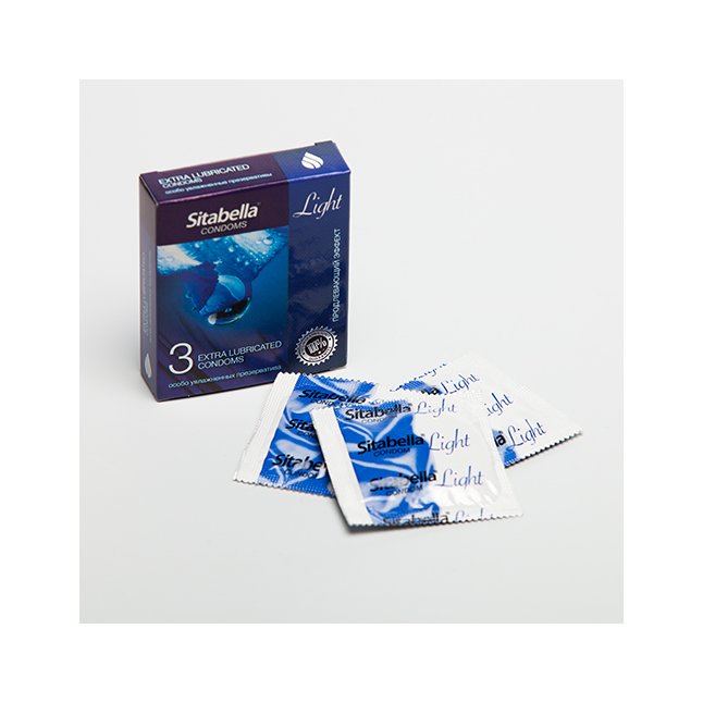 Особо увлажнённые презервативы Sitabella Light с продлевающим эффектом - 3 шт - Sitabella condoms