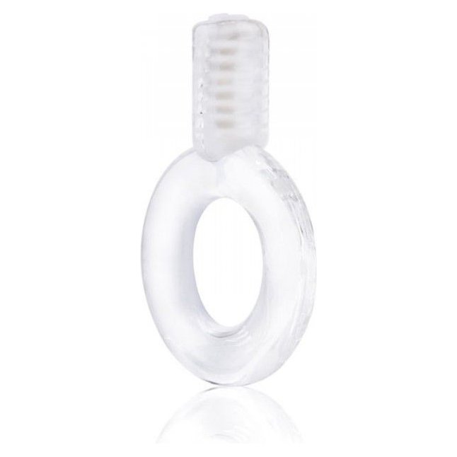 Прозрачное упругое кольцо на пенис с вибрацией Go. Фотография 2.