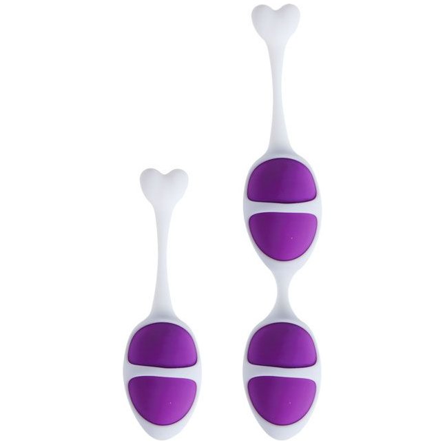 Фиолетовые вагинальные шарики из силикона: 2 1 - Pretty Love