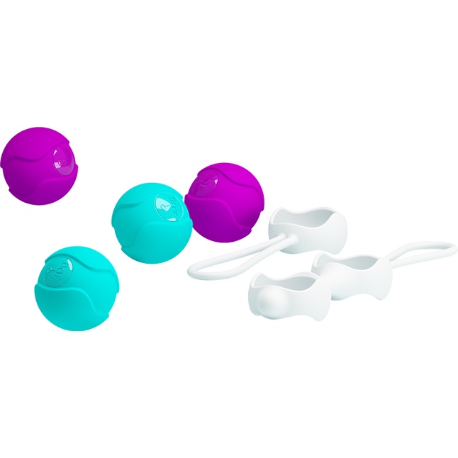 Разноцветные вагинальные шарики Orgasmic balls silicone - Pretty Love. Фотография 5.