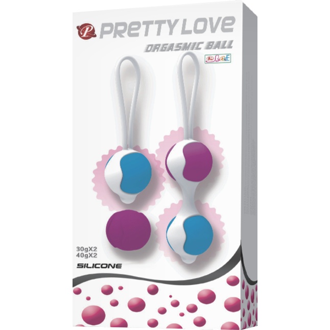 Разноцветные вагинальные шарики Orgasmic balls silicone - Pretty Love. Фотография 8.