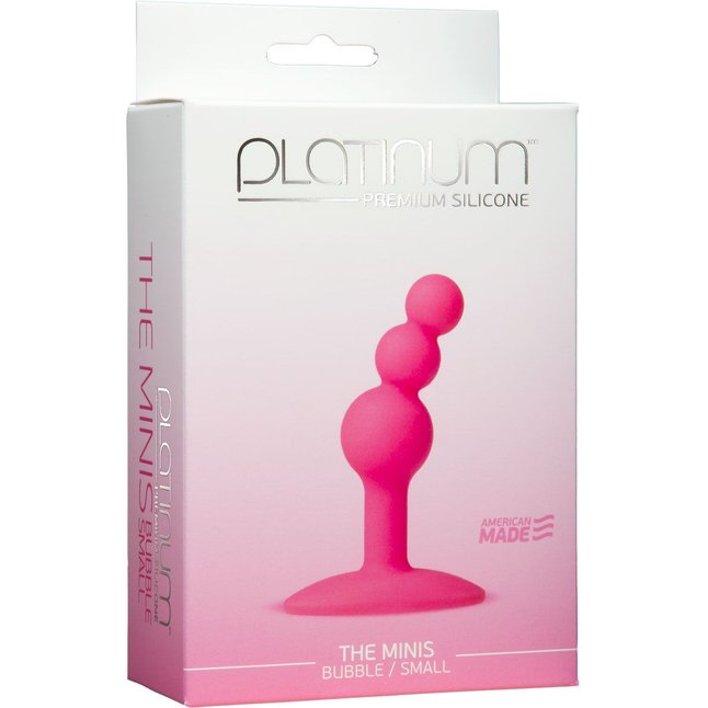 Розовый анальный плуг The Mini - 9,6 см - Platinum Premium Silicone. Фотография 2.