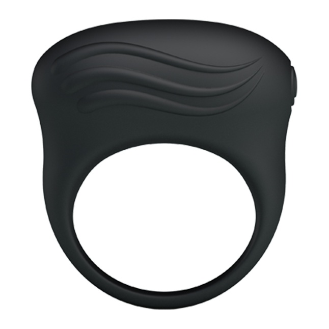 Черное вибрирующее эрекционное кольцо - Pretty Love. Фотография 2.
