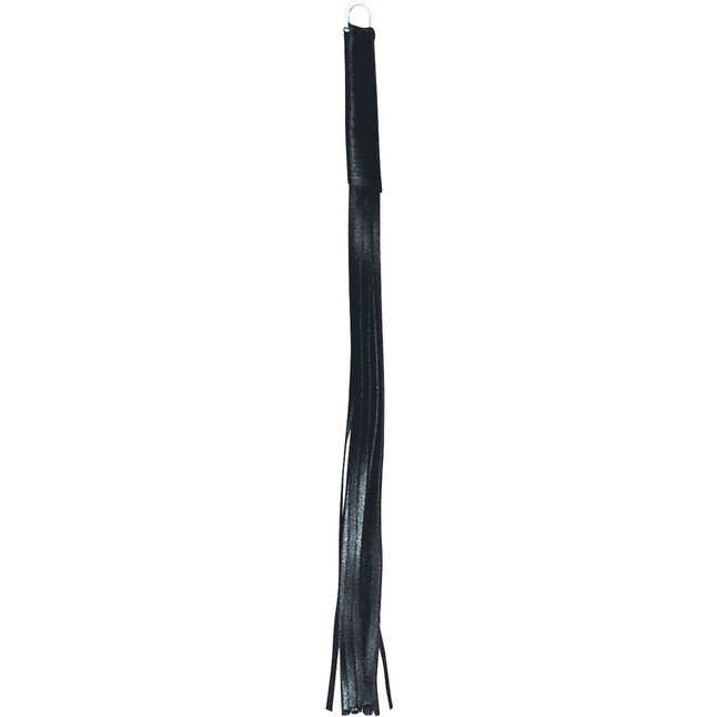 Черная кожаная плетка - 45 см - Zado. Фотография 2.