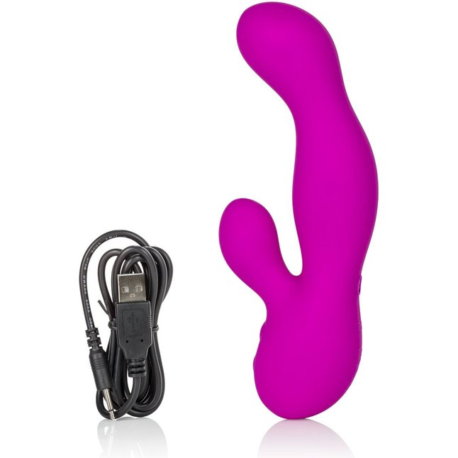 Фиолетовый вибромассажер для двойной стимуляции Vr5 - 16,5 см - Vanity. Фотография 5.