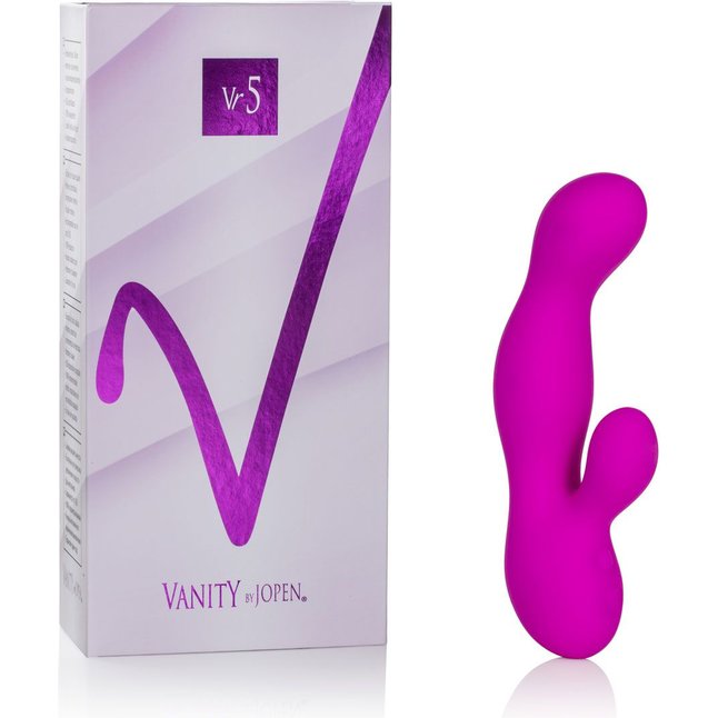 Фиолетовый вибромассажер для двойной стимуляции Vr5 - 16,5 см - Vanity. Фотография 8.