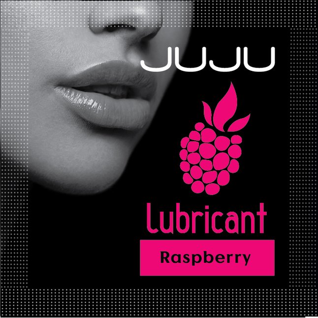 Саше съедобного лубриканта JUJU Raspberry с ароматом малины - 3 мл