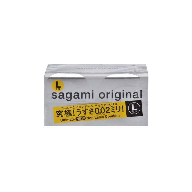 Презервативы Sagami Original 0.02 L-size увеличенного размера - 12 шт - Sagami Original
