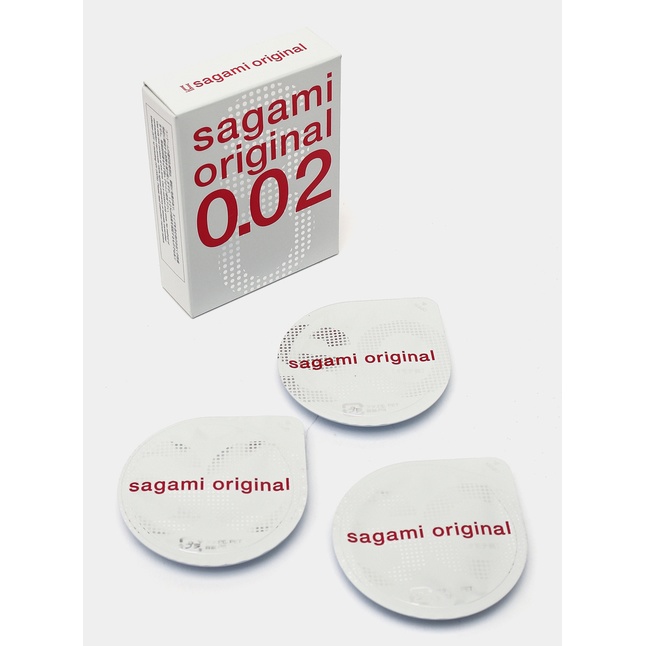 Ультратонкие презервативы Sagami Original 0.02 - 3 шт - Sagami Original. Фотография 3.
