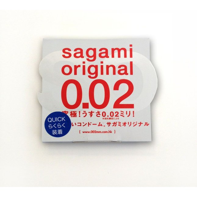 Ультратонкий презерватив Sagami Original 0.02 Quick - 1 шт - Sagami Original