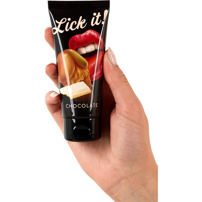 Съедобная смазка Lick It с ароматом белого шоколада - 100 мл - Lick it. Фотография 3.