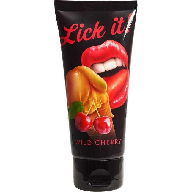 Съедобная смазка Lick It со вкусом вишни - 100 мл - Lick it