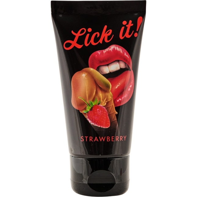 Съедобная смазка Lick It со вкусом земляники - 50 мл - Lick it