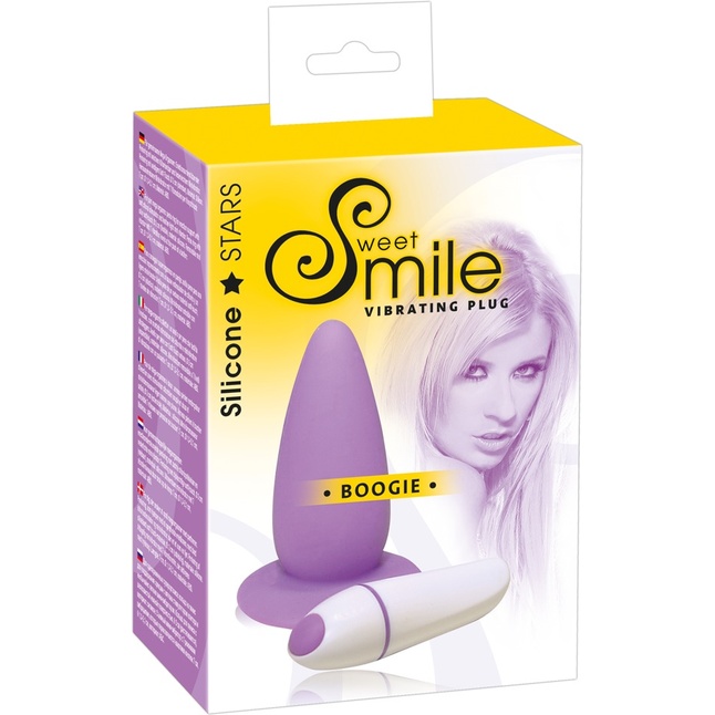Фиолетовая анальная вибровтулка Smile - 10 см - Smile. Фотография 7.