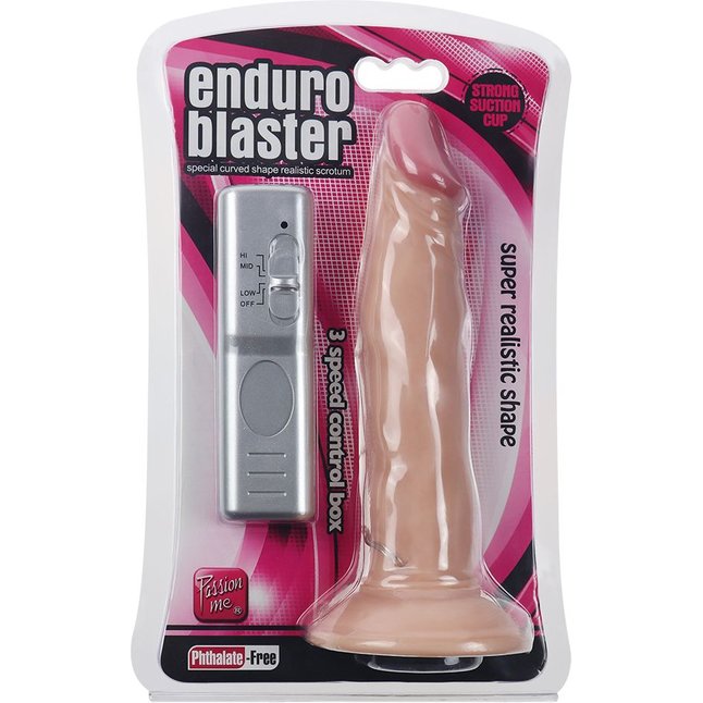 Реалистичный вибромассажёр Enduro Blaster с присоской - 19 см. Фотография 2.