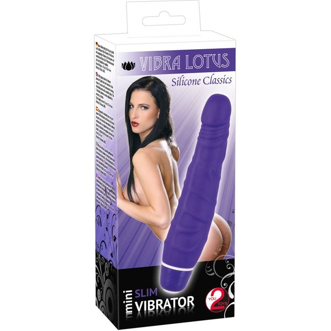 Фиолетовый вибратор-реалистик Vibra Lotus - 16 см - You2Toys. Фотография 3.