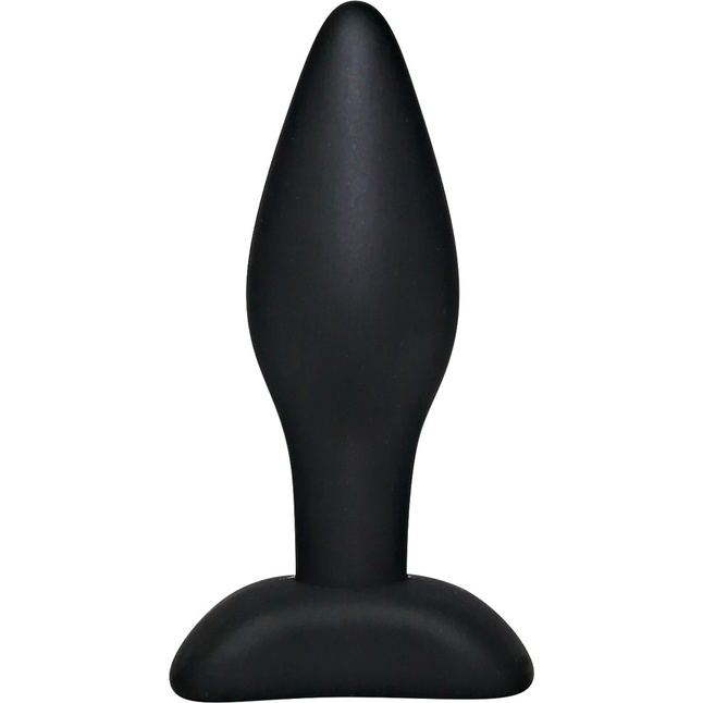 Чёрный анальный стимулятор Silicone Butt Plug Small - 9 см - You2Toys