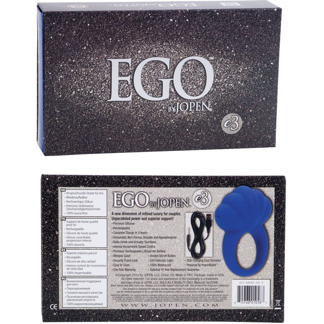 Эрекционное виброкольцо Ego e3 - Ego. Фотография 3.