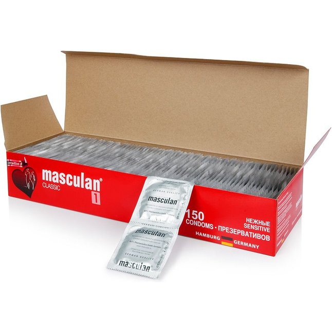 Нежные презервативы Masculan Classic 1 Sensitive - 150 шт. Фотография 3.