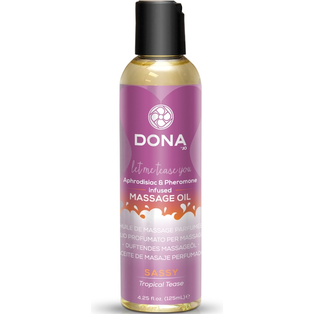 Массажное масло с феромонами DONA Sassy Tropical Tease - 110 мл - DONA