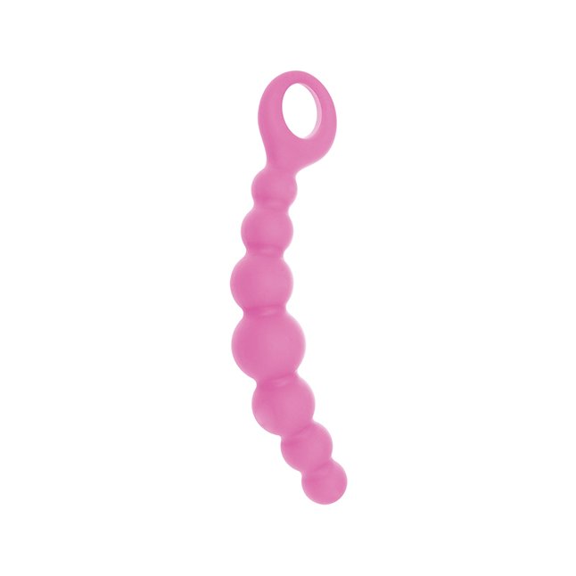 Розовая анальная цепочка CATERPILL-ASS SILICONE PINK - 19,5 см - Silicone. Фотография 2.