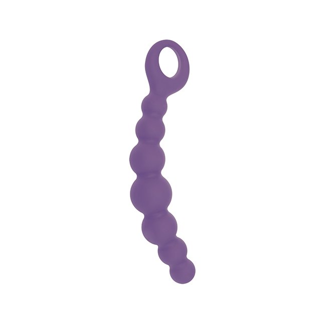 Фиолетовая анальная цепочка CATERPILL-ASS SILICONE PURPLE - 19,5 см - Silicone