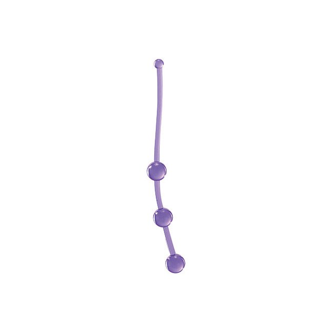 Фиолетовая анальная цепочка JAMMY JELLY ANAL 3 BEADS VIOLET - 15 см - Jammy Jelly Anal