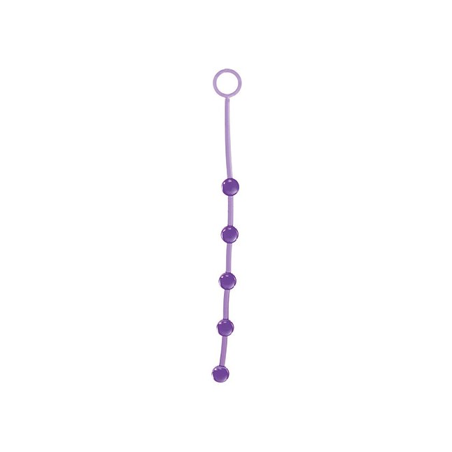 Фиолетовая анальная цепочка с 5 шариками JAMMY JELLY ANAL 5 BEADS VIOLET - 38 см - Jammy Jelly Anal